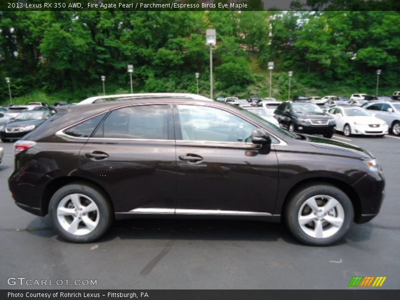 Fire Agate Pearl / Parchment/Espresso Birds Eye Maple 2013 Lexus RX 350 AWD