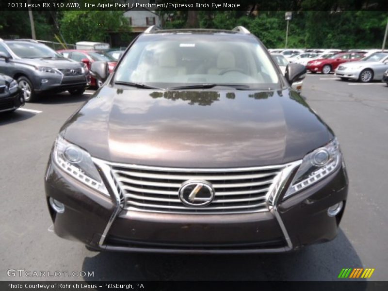 Fire Agate Pearl / Parchment/Espresso Birds Eye Maple 2013 Lexus RX 350 AWD
