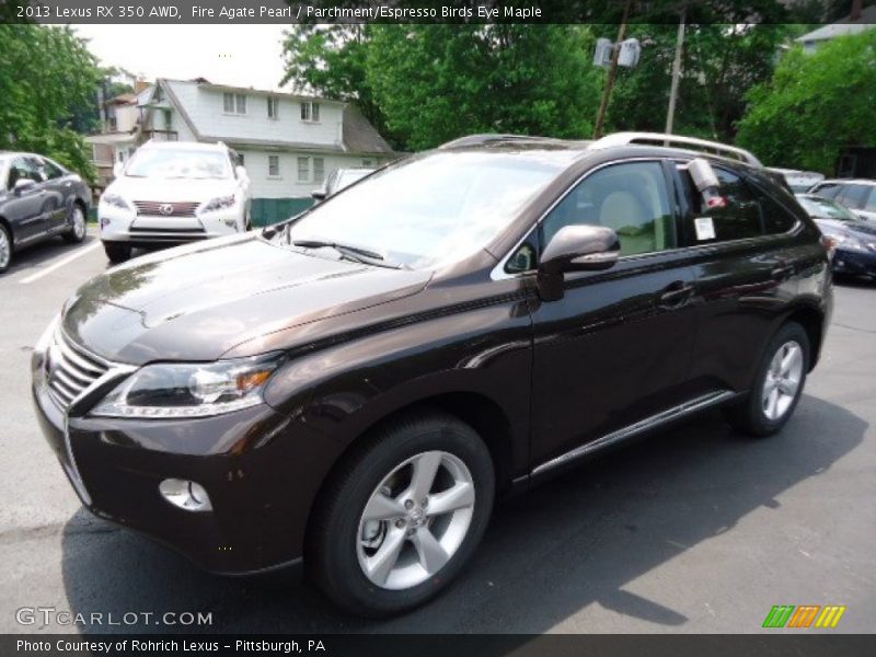 Fire Agate Pearl / Parchment/Espresso Birds Eye Maple 2013 Lexus RX 350 AWD