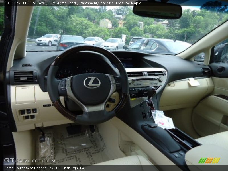 Fire Agate Pearl / Parchment/Espresso Birds Eye Maple 2013 Lexus RX 350 AWD