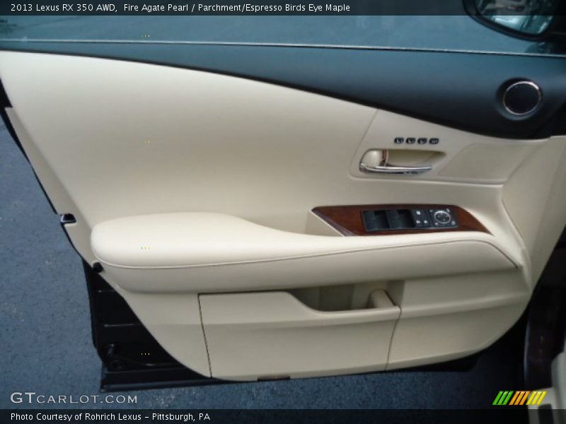 Fire Agate Pearl / Parchment/Espresso Birds Eye Maple 2013 Lexus RX 350 AWD