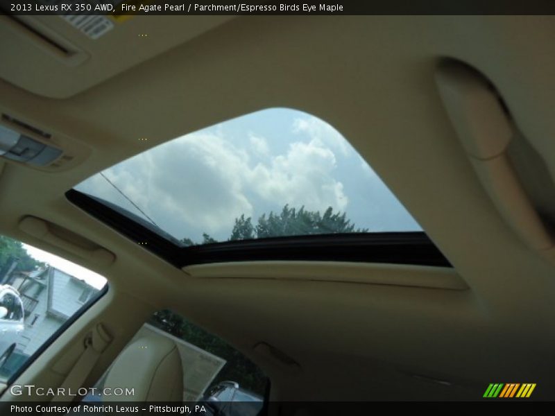 Fire Agate Pearl / Parchment/Espresso Birds Eye Maple 2013 Lexus RX 350 AWD