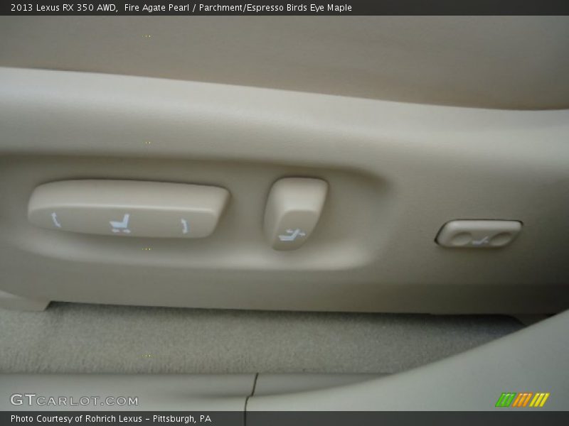 Fire Agate Pearl / Parchment/Espresso Birds Eye Maple 2013 Lexus RX 350 AWD