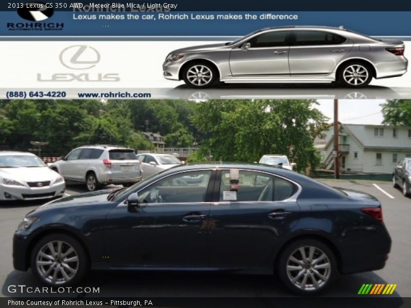Meteor Blue Mica / Light Gray 2013 Lexus GS 350 AWD