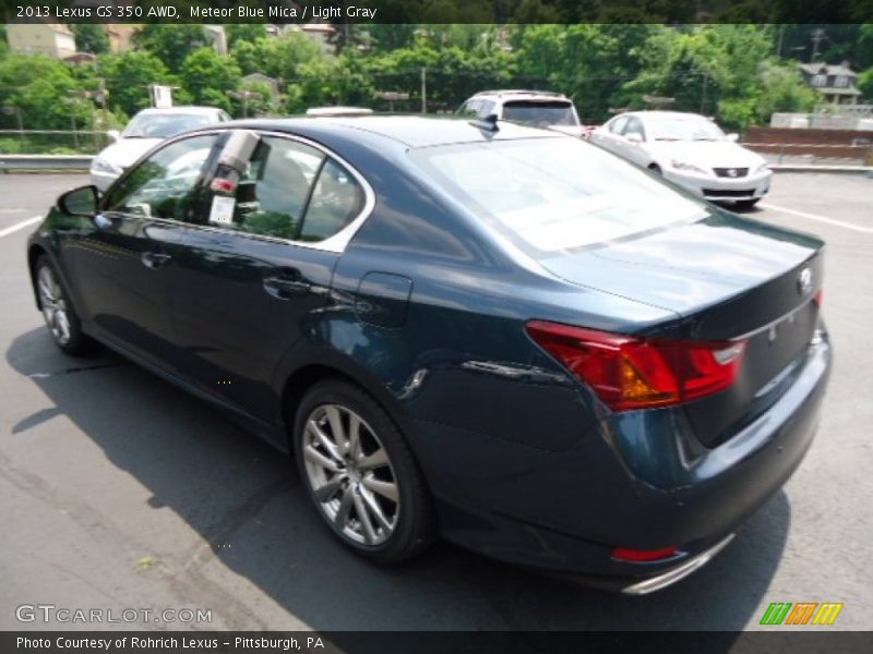Meteor Blue Mica / Light Gray 2013 Lexus GS 350 AWD