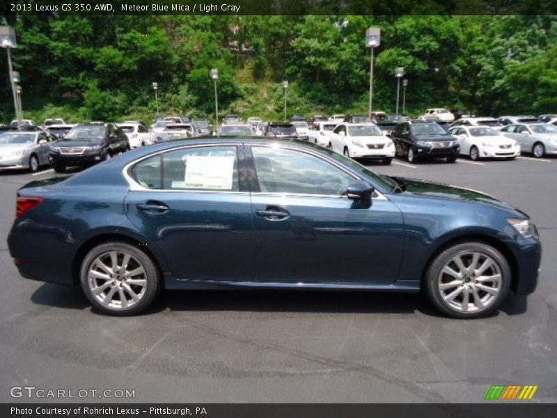 Meteor Blue Mica / Light Gray 2013 Lexus GS 350 AWD