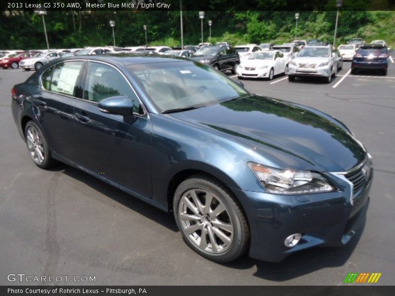 Meteor Blue Mica / Light Gray 2013 Lexus GS 350 AWD