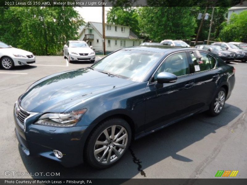 Meteor Blue Mica / Light Gray 2013 Lexus GS 350 AWD