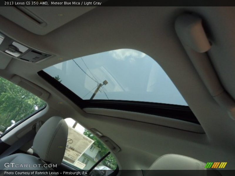 Meteor Blue Mica / Light Gray 2013 Lexus GS 350 AWD