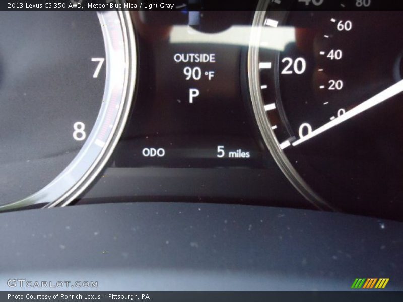 Meteor Blue Mica / Light Gray 2013 Lexus GS 350 AWD