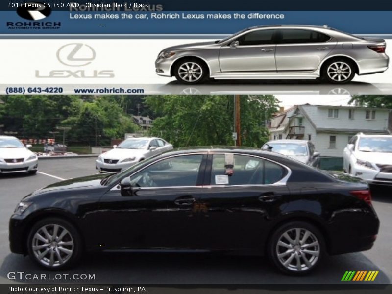 Obsidian Black / Black 2013 Lexus GS 350 AWD