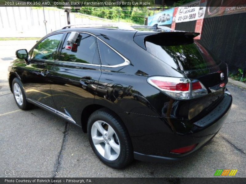 Obsidian Black / Parchment/Espresso Birds Eye Maple 2013 Lexus RX 350 AWD