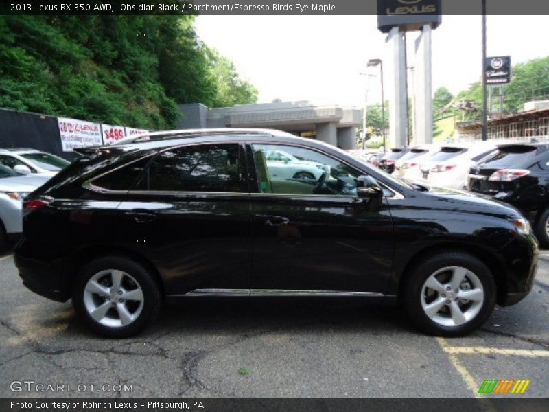 Obsidian Black / Parchment/Espresso Birds Eye Maple 2013 Lexus RX 350 AWD
