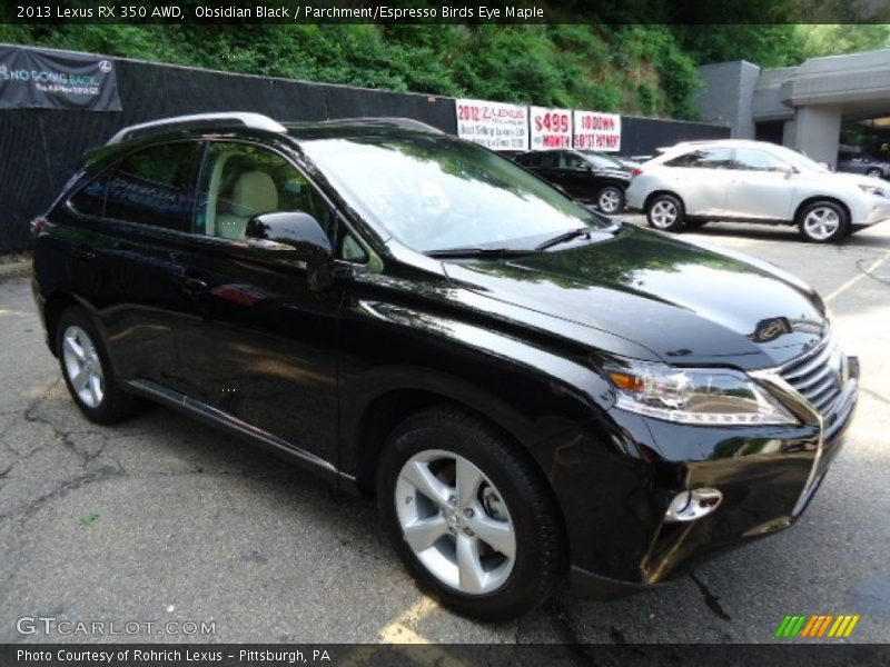 Obsidian Black / Parchment/Espresso Birds Eye Maple 2013 Lexus RX 350 AWD