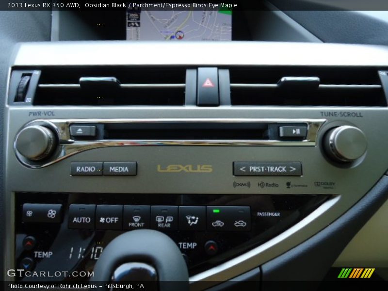 Obsidian Black / Parchment/Espresso Birds Eye Maple 2013 Lexus RX 350 AWD