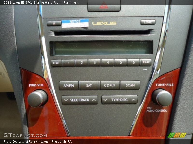 Starfire White Pearl / Parchment 2012 Lexus ES 350