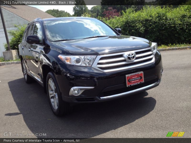 Black / Black 2011 Toyota Highlander Limited 4WD