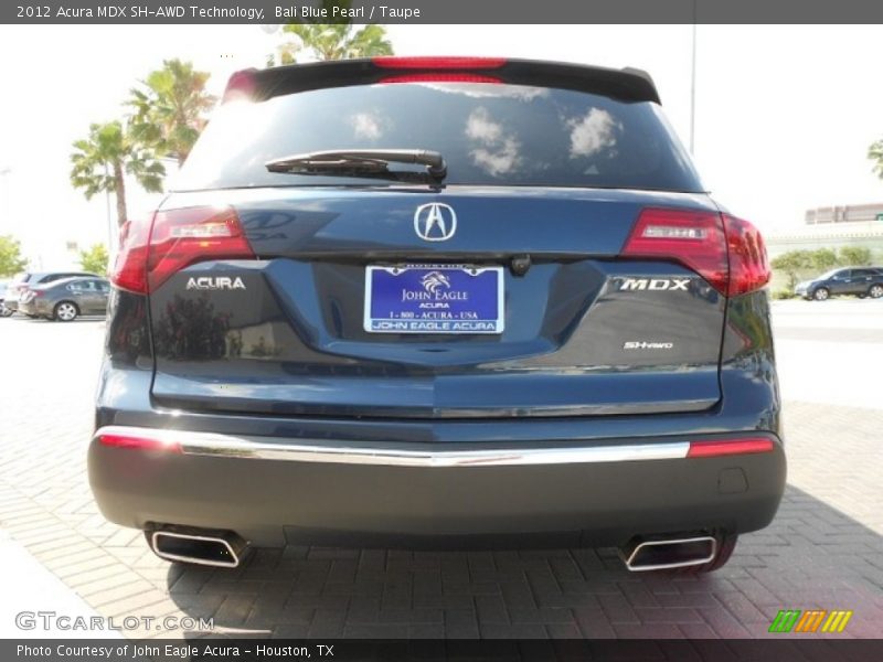 Bali Blue Pearl / Taupe 2012 Acura MDX SH-AWD Technology