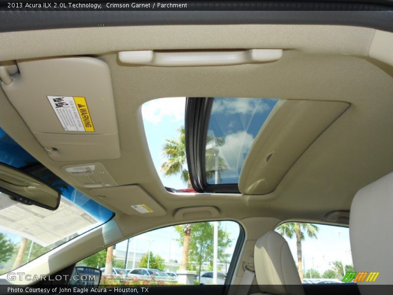 Sunroof of 2013 ILX 2.0L Technology