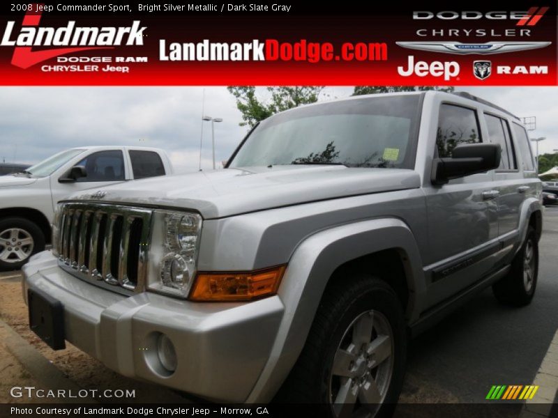 Bright Silver Metallic / Dark Slate Gray 2008 Jeep Commander Sport
