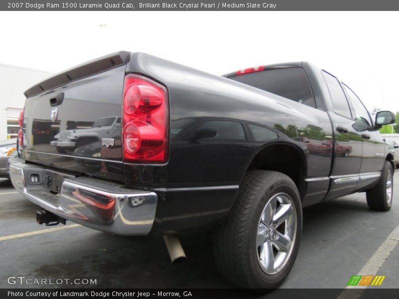 Brilliant Black Crystal Pearl / Medium Slate Gray 2007 Dodge Ram 1500 Laramie Quad Cab