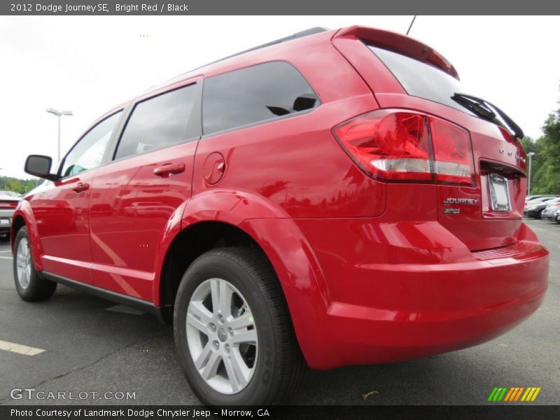Bright Red / Black 2012 Dodge Journey SE