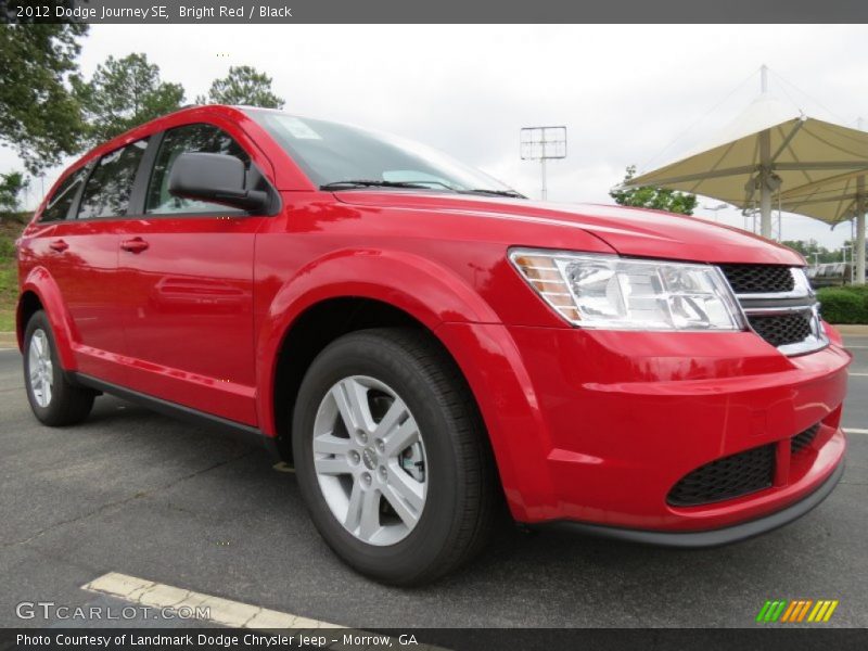 Bright Red / Black 2012 Dodge Journey SE