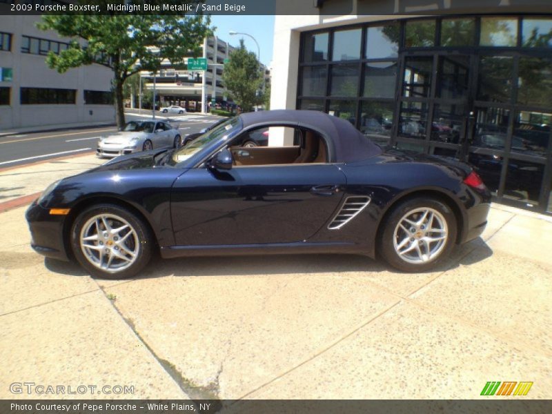 Midnight Blue Metallic / Sand Beige 2009 Porsche Boxster