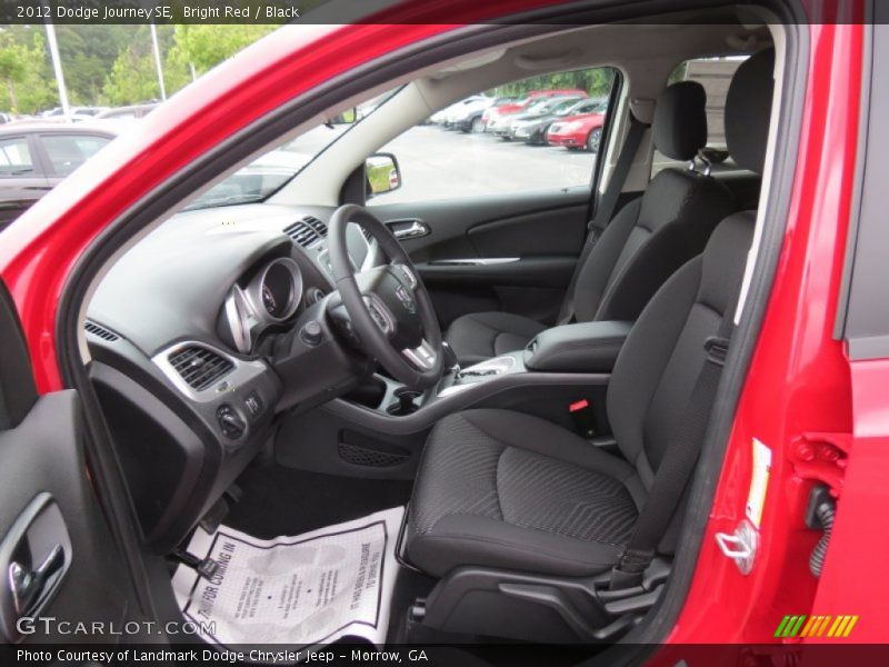 Bright Red / Black 2012 Dodge Journey SE