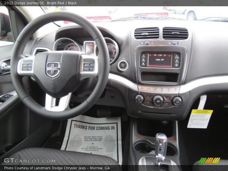 Bright Red / Black 2012 Dodge Journey SE