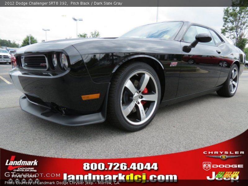 Pitch Black / Dark Slate Gray 2012 Dodge Challenger SRT8 392