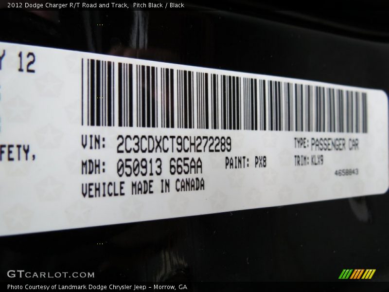Pitch Black / Black 2012 Dodge Charger R/T Road and Track
