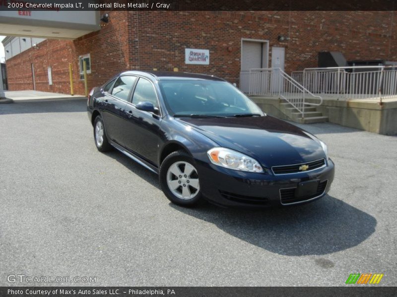 Imperial Blue Metallic / Gray 2009 Chevrolet Impala LT
