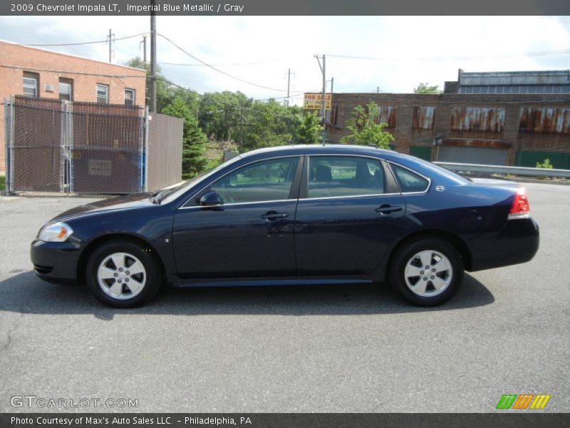 Imperial Blue Metallic / Gray 2009 Chevrolet Impala LT