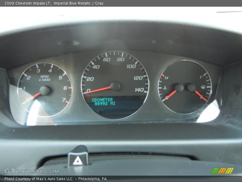Imperial Blue Metallic / Gray 2009 Chevrolet Impala LT