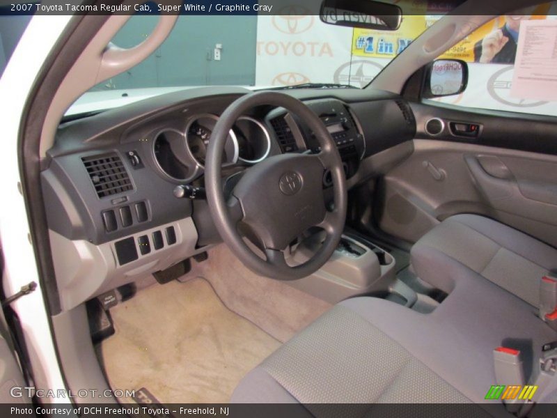 Super White / Graphite Gray 2007 Toyota Tacoma Regular Cab