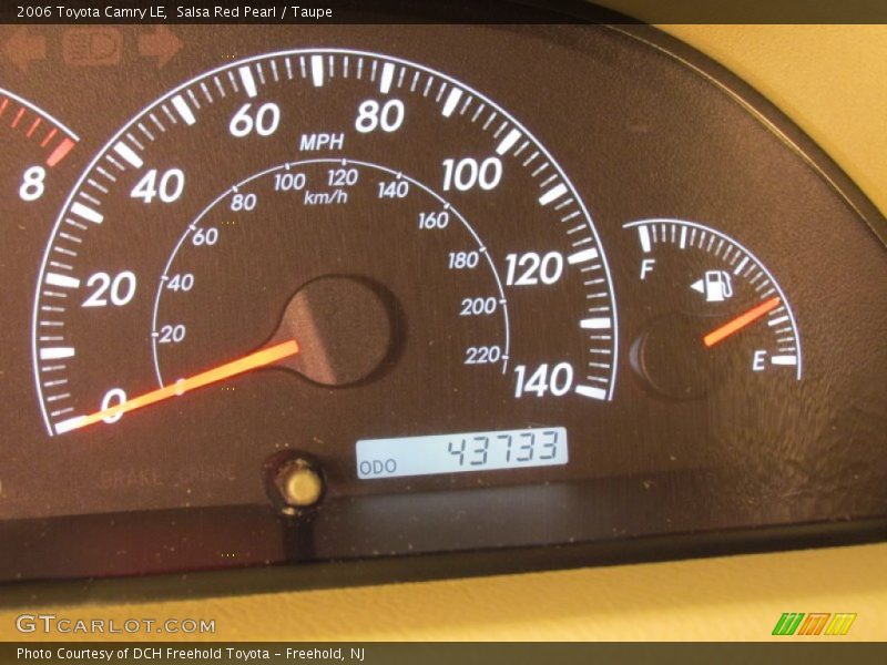 Salsa Red Pearl / Taupe 2006 Toyota Camry LE