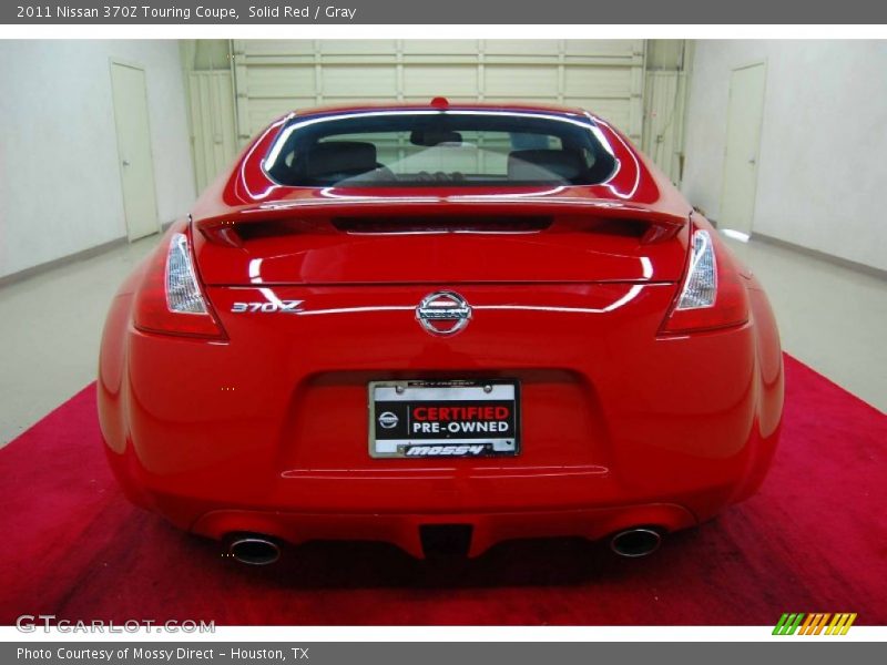 Solid Red / Gray 2011 Nissan 370Z Touring Coupe