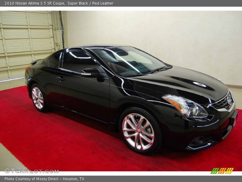 Super Black / Red Leather 2010 Nissan Altima 3.5 SR Coupe