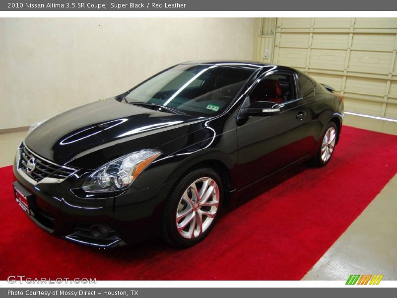 Super Black / Red Leather 2010 Nissan Altima 3.5 SR Coupe