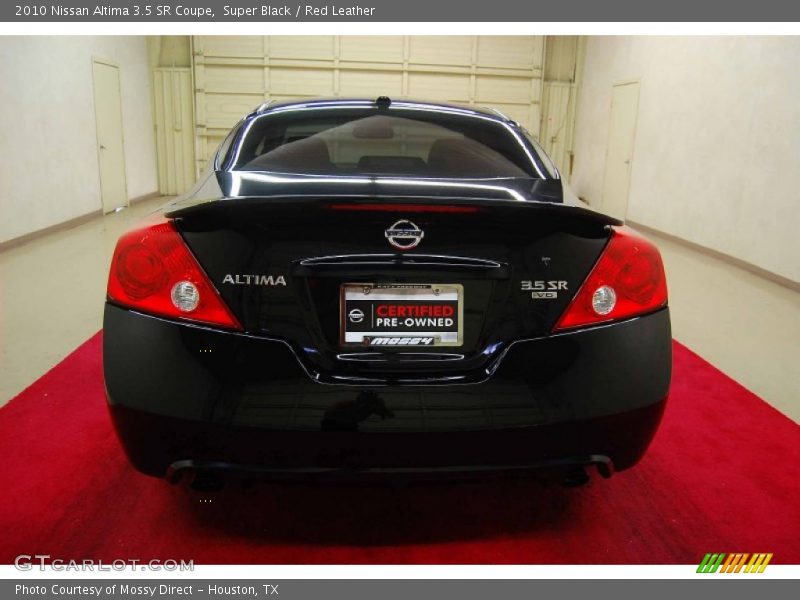 Super Black / Red Leather 2010 Nissan Altima 3.5 SR Coupe