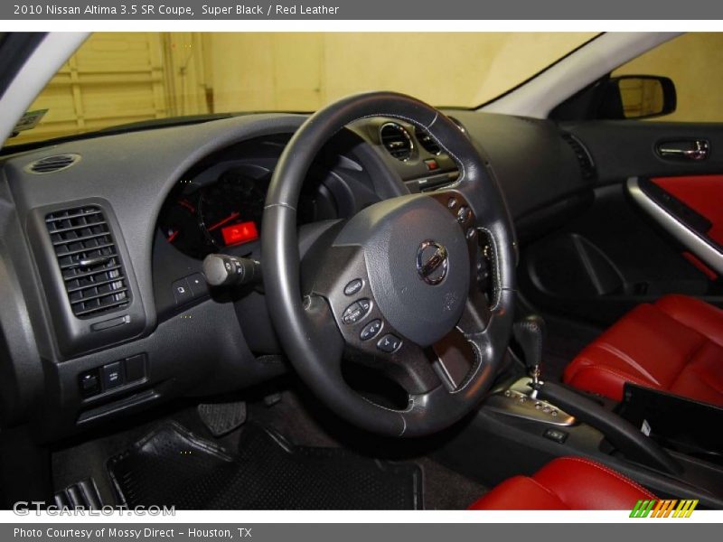 Super Black / Red Leather 2010 Nissan Altima 3.5 SR Coupe