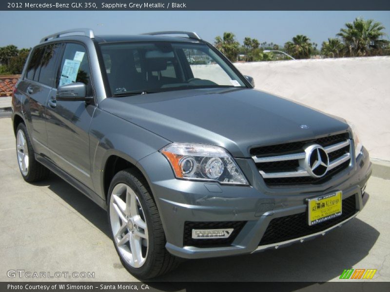 Sapphire Grey Metallic / Black 2012 Mercedes-Benz GLK 350