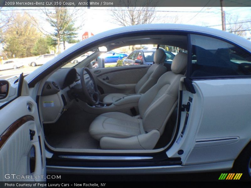 Arctic White / Stone 2009 Mercedes-Benz CLK 350 Coupe
