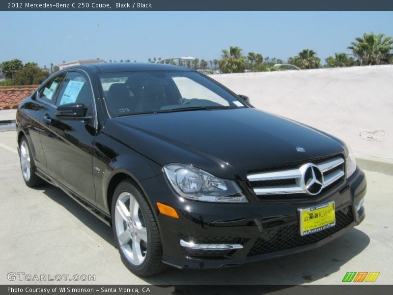 Black / Black 2012 Mercedes-Benz C 250 Coupe