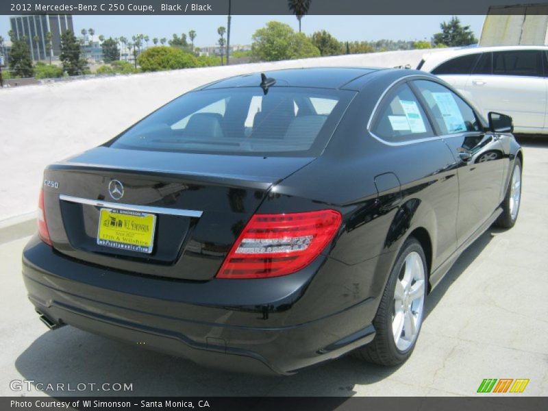 Black / Black 2012 Mercedes-Benz C 250 Coupe