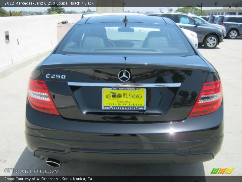 Black / Black 2012 Mercedes-Benz C 250 Coupe