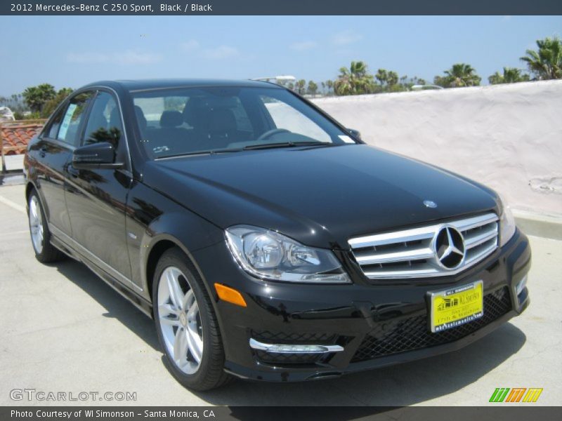 Black / Black 2012 Mercedes-Benz C 250 Sport