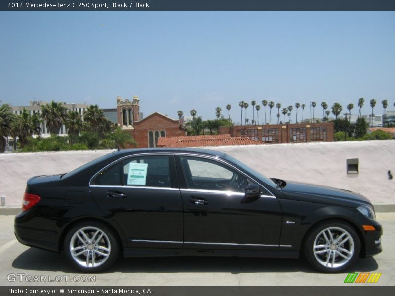 Black / Black 2012 Mercedes-Benz C 250 Sport