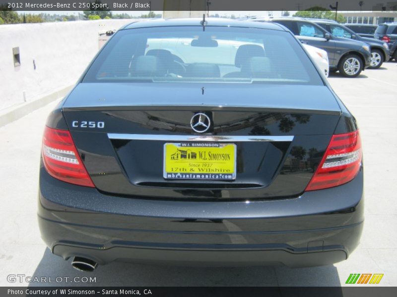 Black / Black 2012 Mercedes-Benz C 250 Sport